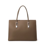 Genuine Cowhide Pebbled Business Tote Crossbody Handbag