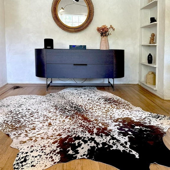 Genuine Cowhide Rug - Natural Leather Hide Rugs for Living Room & Area Rug for Bedroom - Cowhide Rug for Rustic Home Decor - Multicolor 5'x7' Speckled Cow Hide Rugs Collection