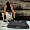 thumbnail image 1 of Genuine Cowhide Tote Handbag Black Highlands Purse, 1 of 26
