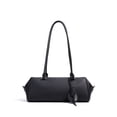 thumbnail image 1 of Genuine Cowhide Women Shoulder Bag, White Leather Underarm Bag, Barrel Style Tote, 1 of 6