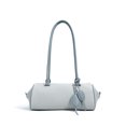 thumbnail image 1 of Genuine Cowhide Women Shoulder Bag, White Leather Underarm Bag, Barrel Style Tote, 1 of 6