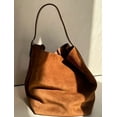thumbnail image 1 of Genuine Cowhide Women Tote Bag, Soft Suede Shoulder Bag, Large Capacity Handbag for Work Travel, 1 of 4