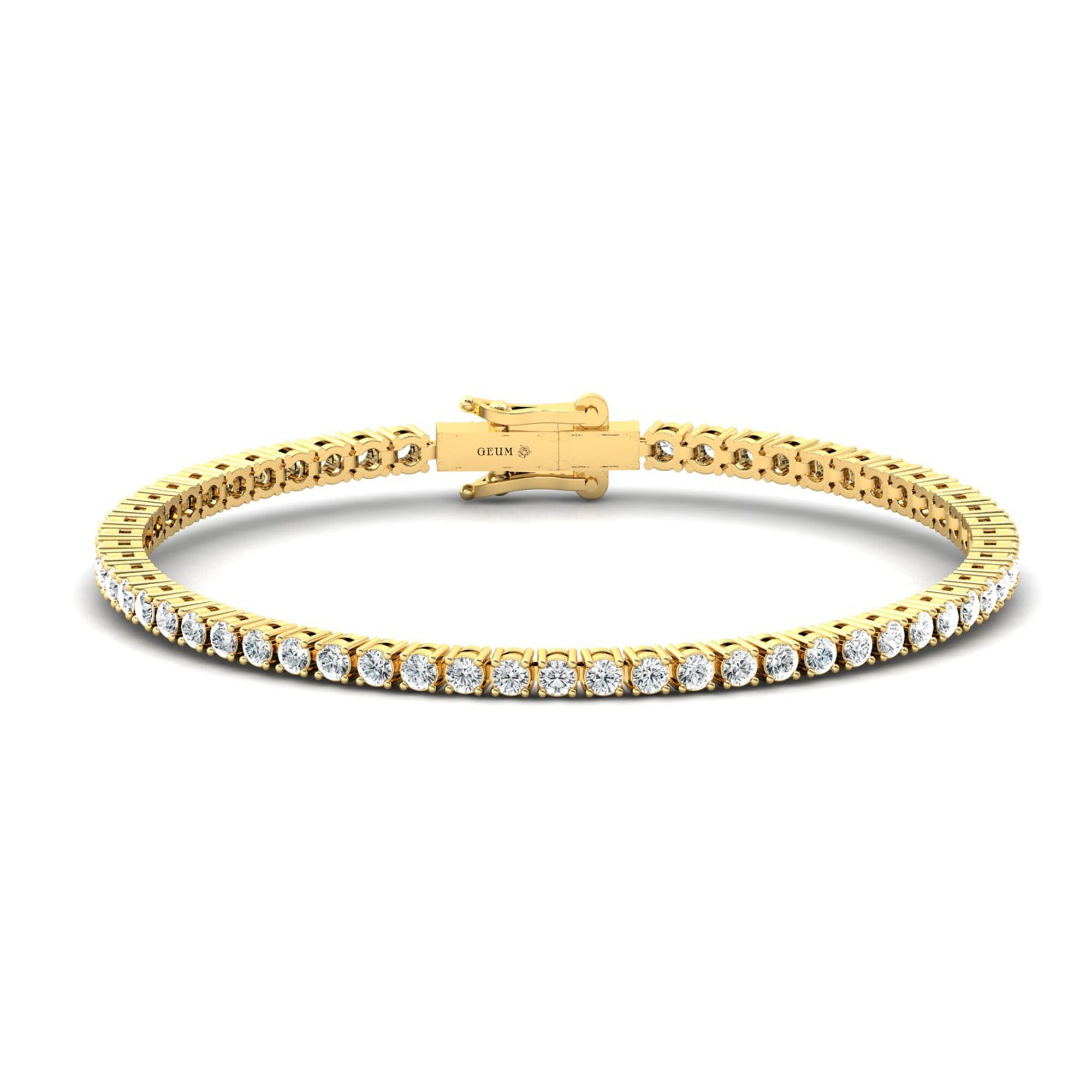 Genuine Diamond Cut Bracelet, Yellow/White Gold Bracelet, Rose Gold