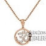 Genuine Diamonds OM Symbol Hindu Spiritual Yoga Mini Pendant 10K Rose Gold Tone Charm Set