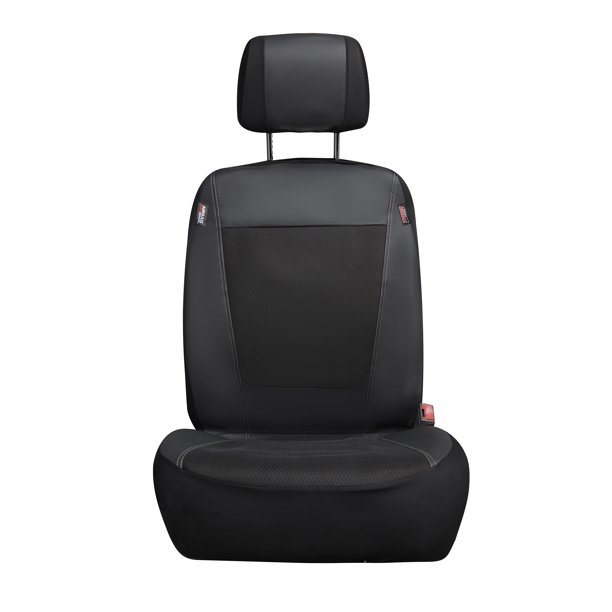 Genuine Dickies 2Piece Black Kodiak Vegan Leather Car Seat Covers