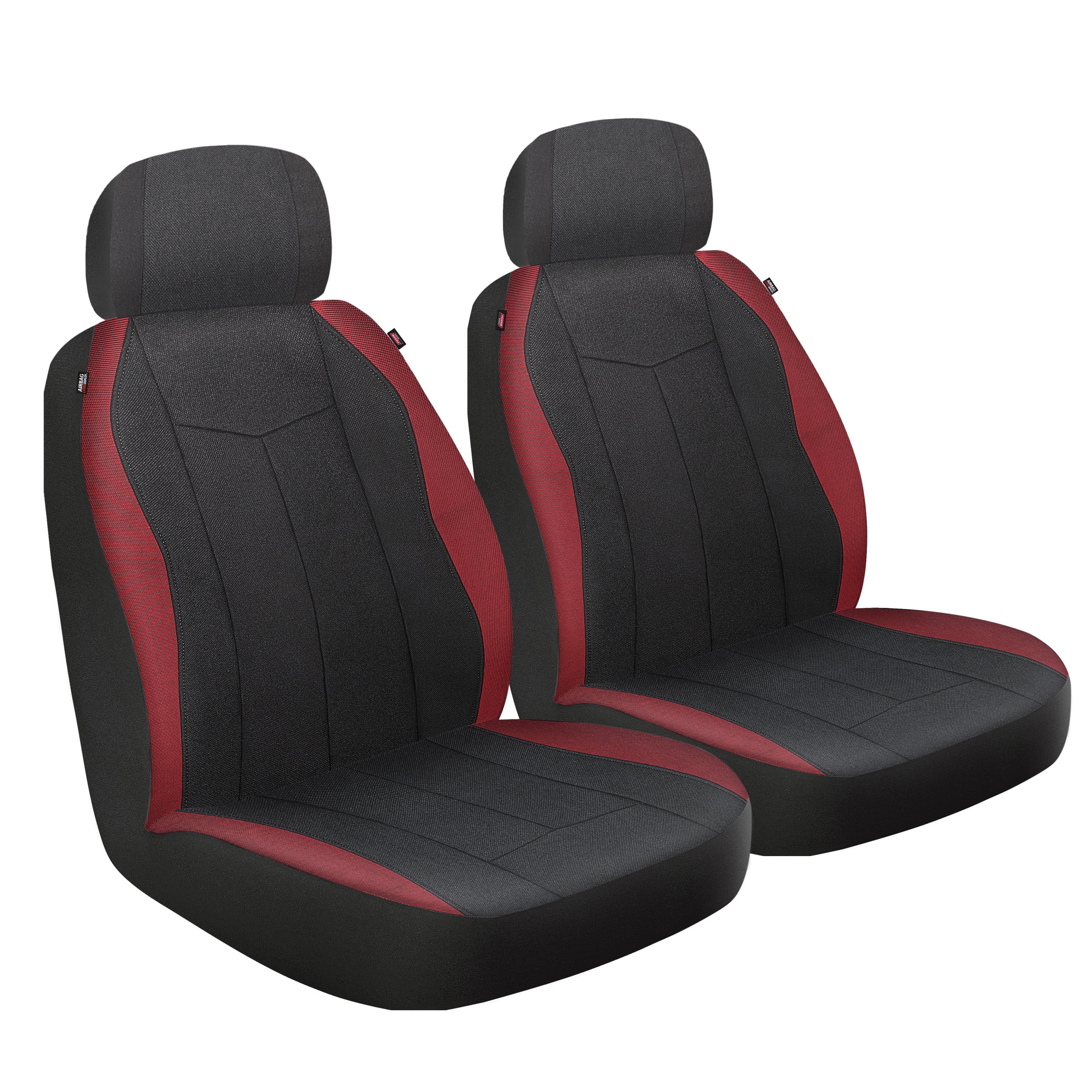 Genuine Dickies 2 Piece Durasport Black/Red Truck Seat Covers, 43635WDC