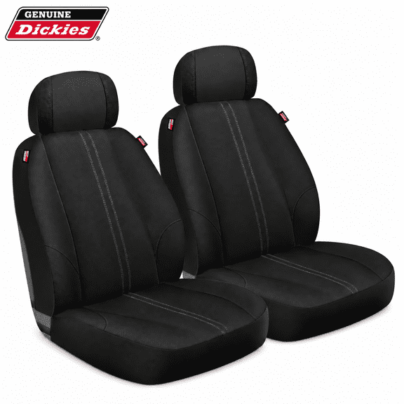 Genuine Dickies 2-Piece Quincy Pro-Grade Seat Covers for Trucks, Black, Water-Resistant