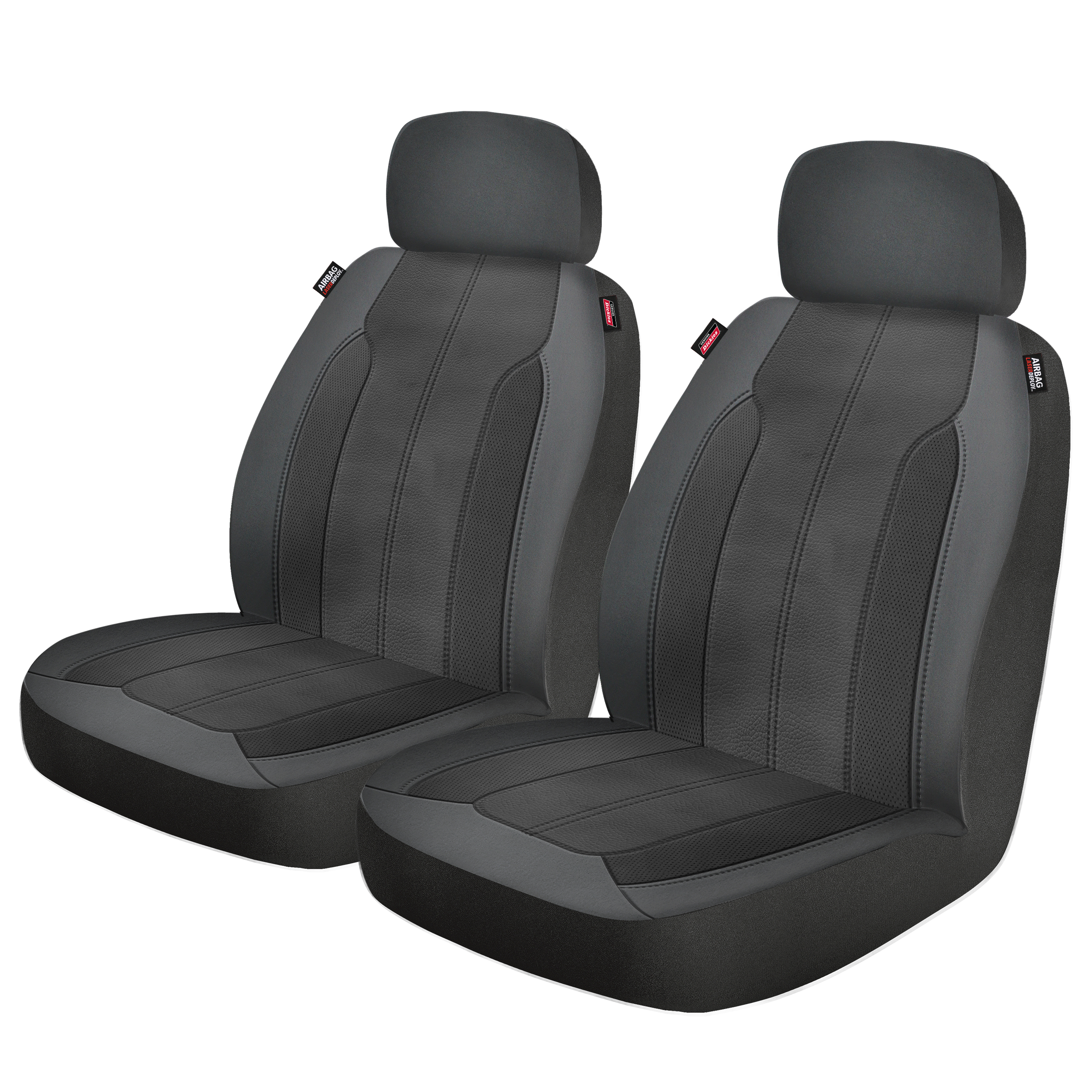 Genuine Dickies Piece Truck Front Seat Covers Black, 43241WDI 