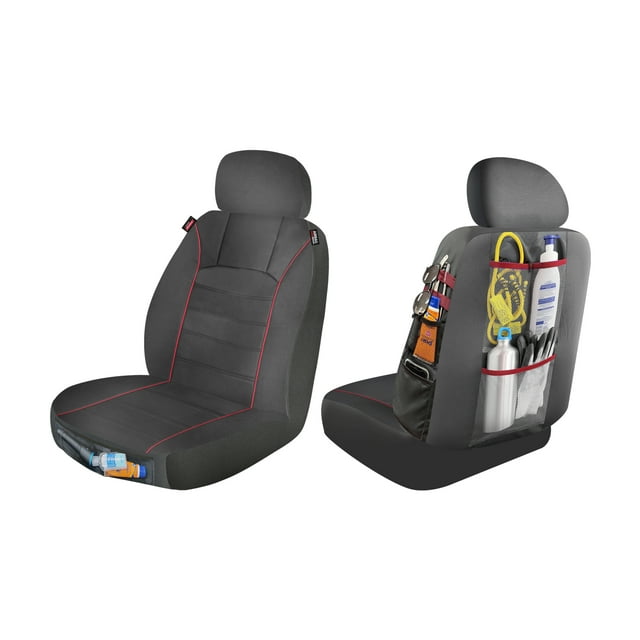 Genuine Dickies 2 Piece Universal Front Car Seat Covers with Storage