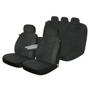 Genuine Dickies 3 Piece Arlington Cloth Truck Seat Covers Black, 806442