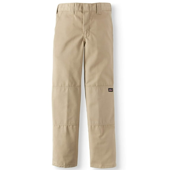 Genuine Dickies Boys School Uniform Double-Knee Multi Pocket Twill Pants, Sizes 4-18, Slim, & Husky