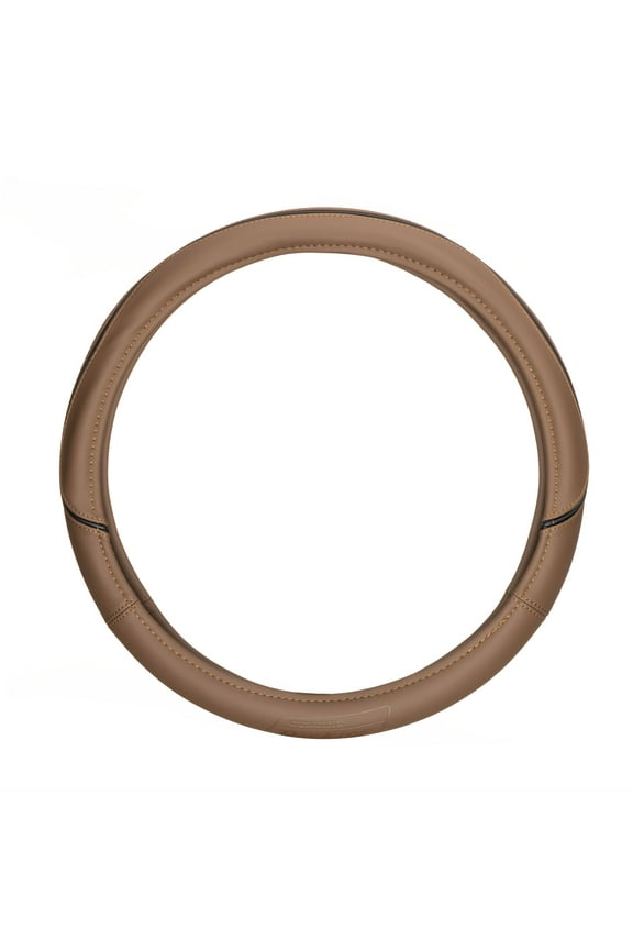 Brown Heavy-Duty Bonded Leather Truck Steering Wheel Cover, 34425PWDI