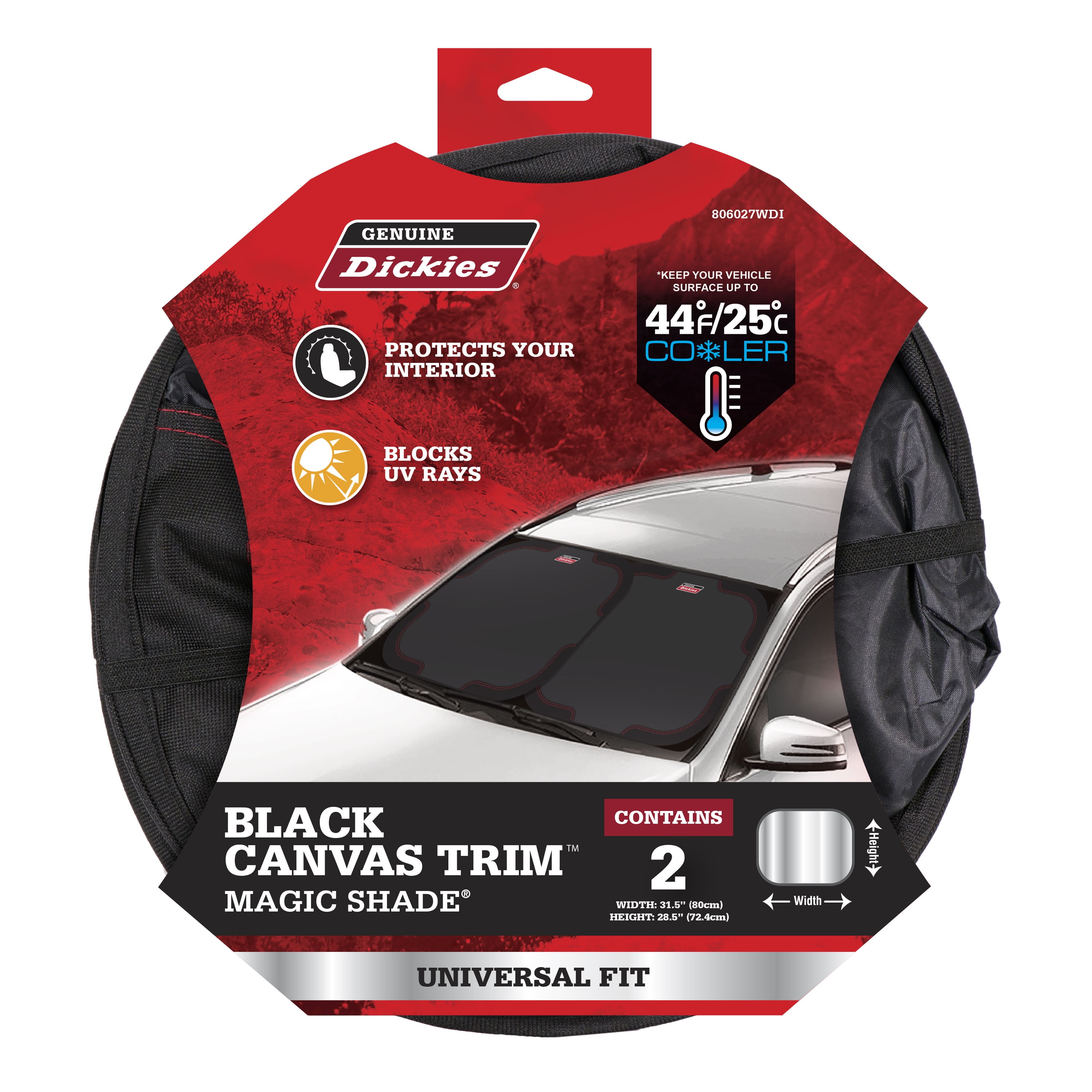 Genuine Dickies Canvas Trim Twist Auto Sunshades Universal Fit