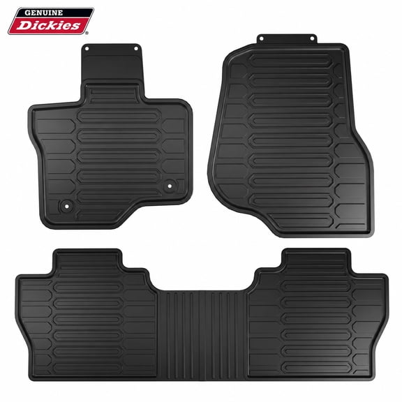 Genuine Dickies Custom-Fit Floor Liners for Ford F-150 SuperCab and SuperCrew, 3-Piece, Black
