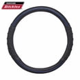 thumbnail image 1 of Genuine Dickies DuraSport Vegan Leather Steering Wheel Cover, Black and Blue, Fits 14.5-15.5 in, 1 of 9