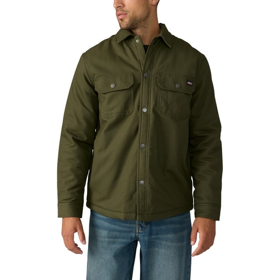 Genuine Dickies Flannel Lined Canvas Shirt Jacket