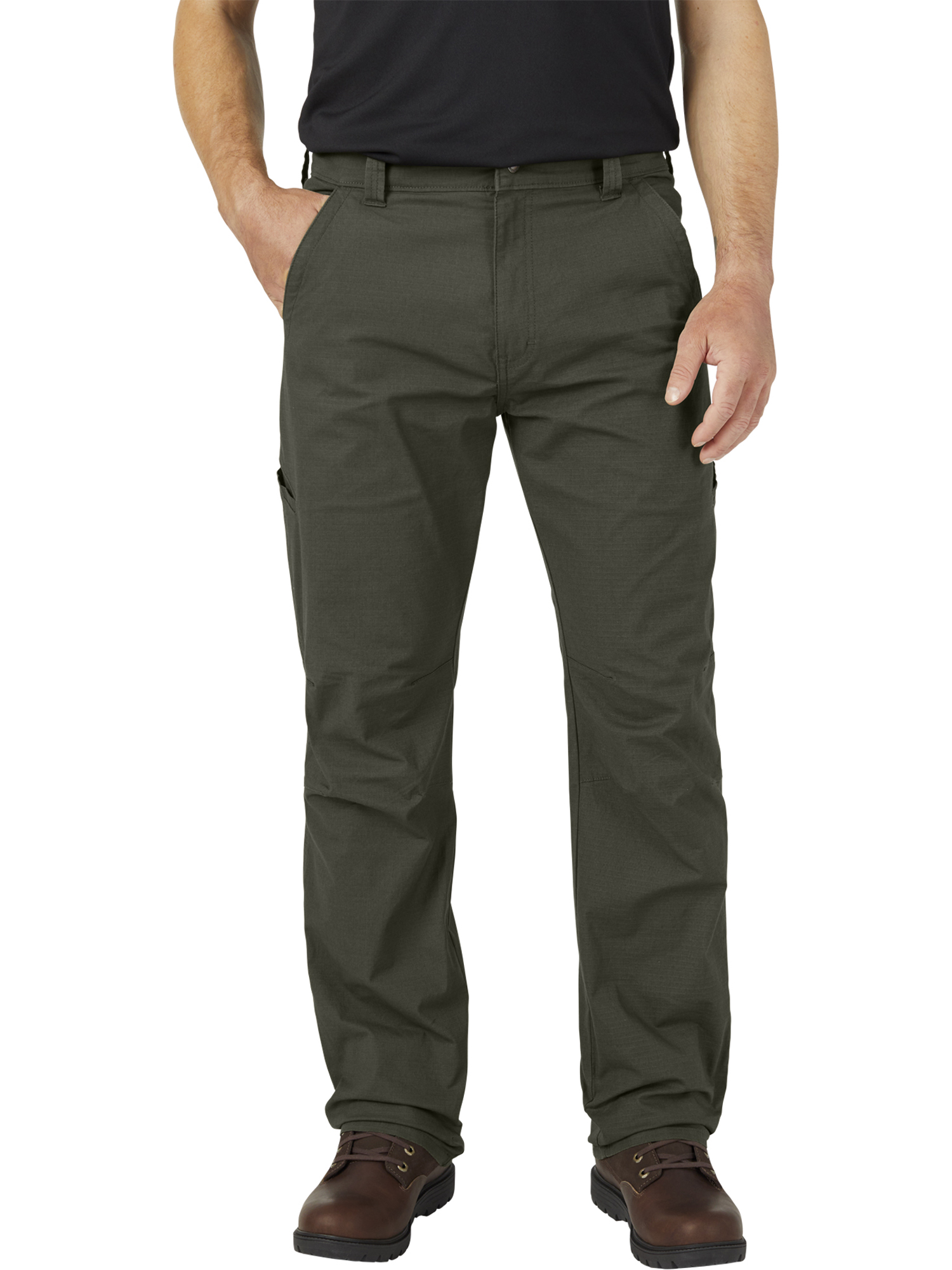 Genuine Dickies Mens Flat Front Flex Pant, Slim Fit