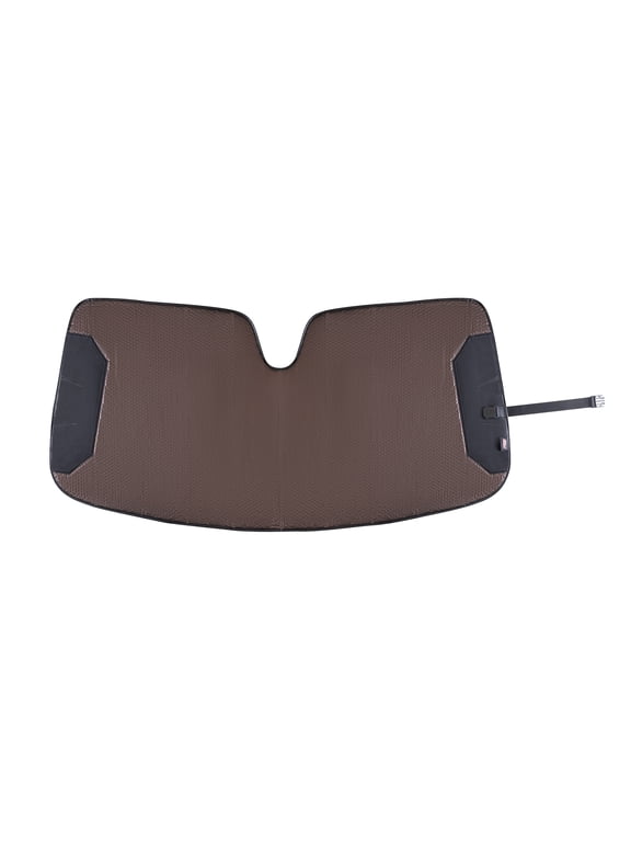 Chocolate Brown Truck Accordion Sunshade for Automotive Windows, Model 41377WDI