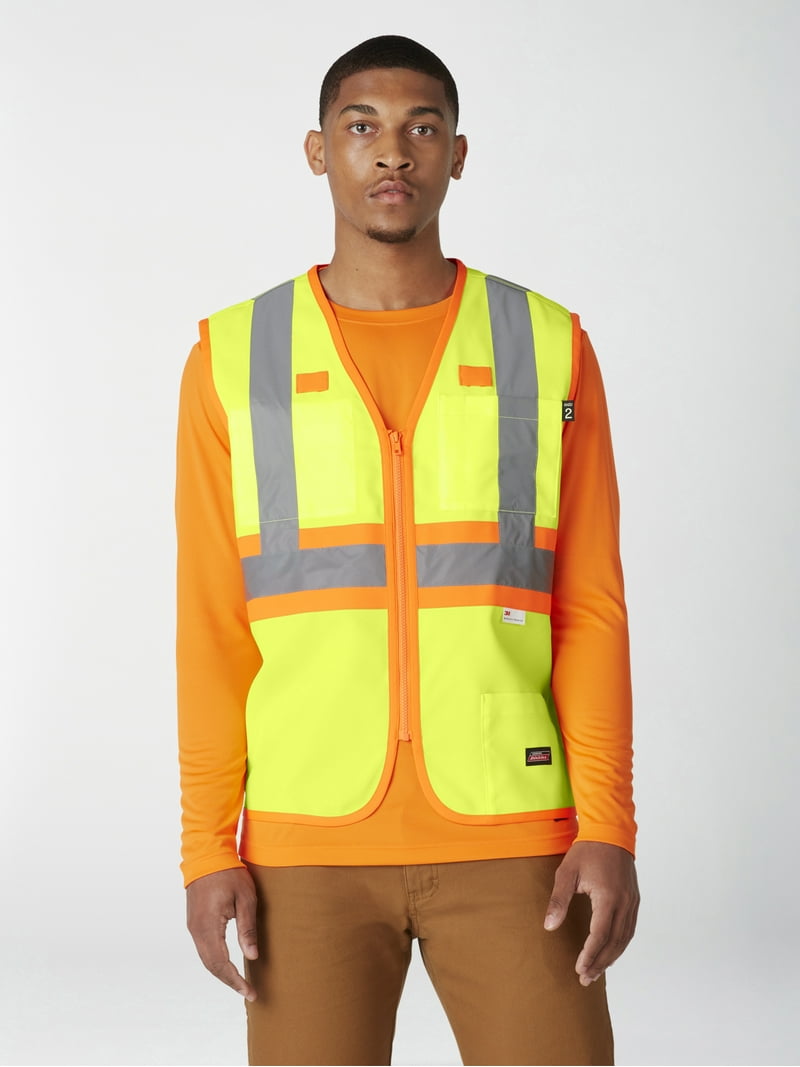 Genuine Dickies Hi-Vis Synthetic Work Vest, 3M Scotchlite