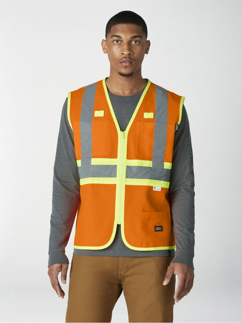 Genuine Dickies Hi-Vis Synthetic Work Vest, 3M Scotchlite