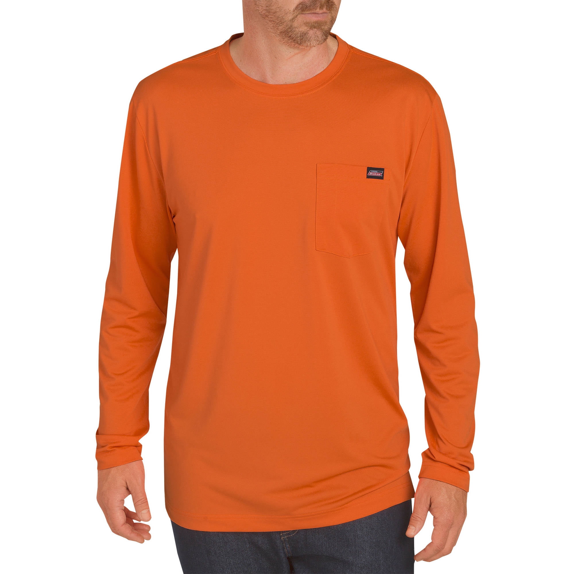 Genuine Dickies Men and Big Mens Long Sleeve Active Performance Pocket T-Shirt