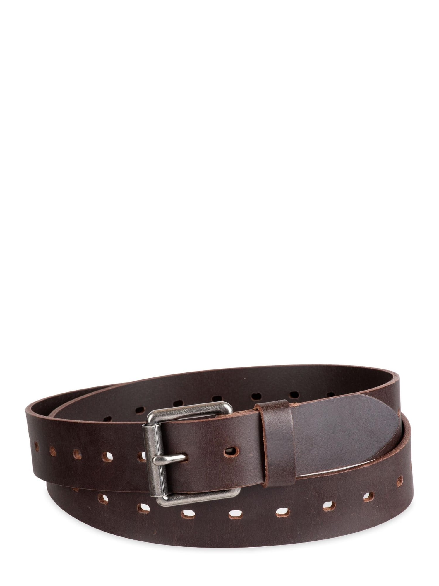 Genuine Dickies Men's Brown Fully Adjustable Perforated Leather Belt ...