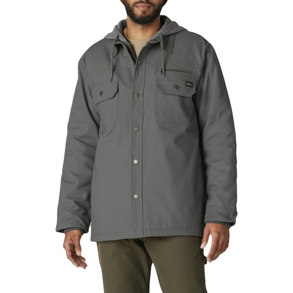 Genuine Dickies Men's Canvas Hooded Heavyweight Workwear Shirt Jacket