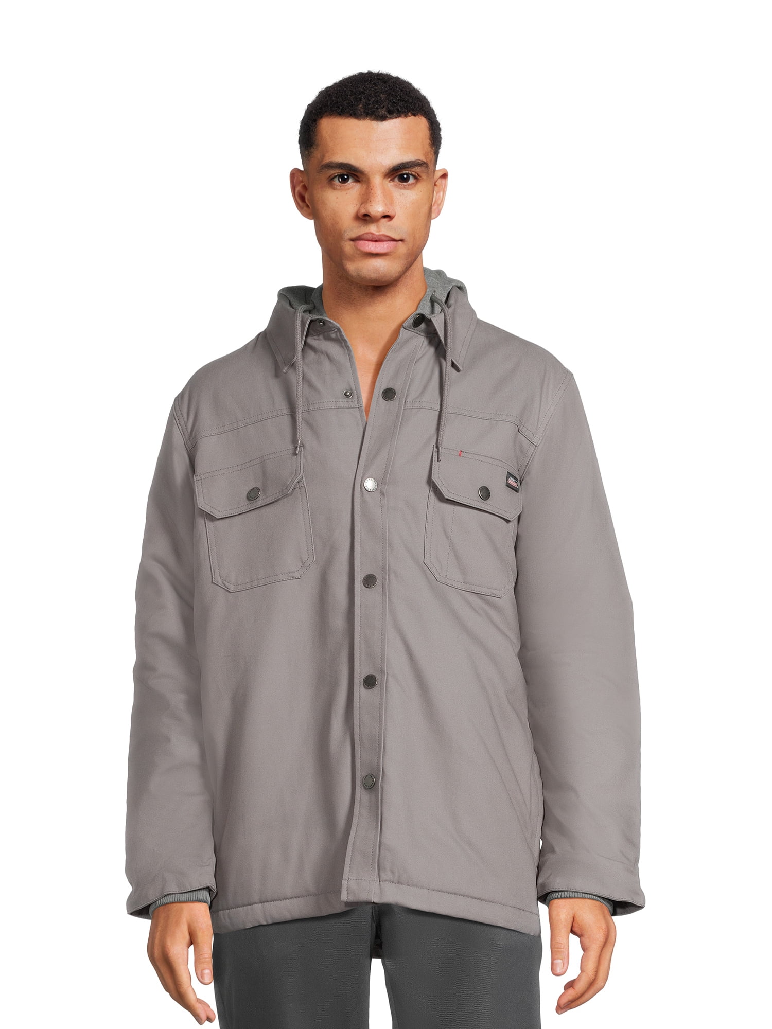 Genuine Dickies Men's Canvas Hooded Shirt Jacket - Walmart.com