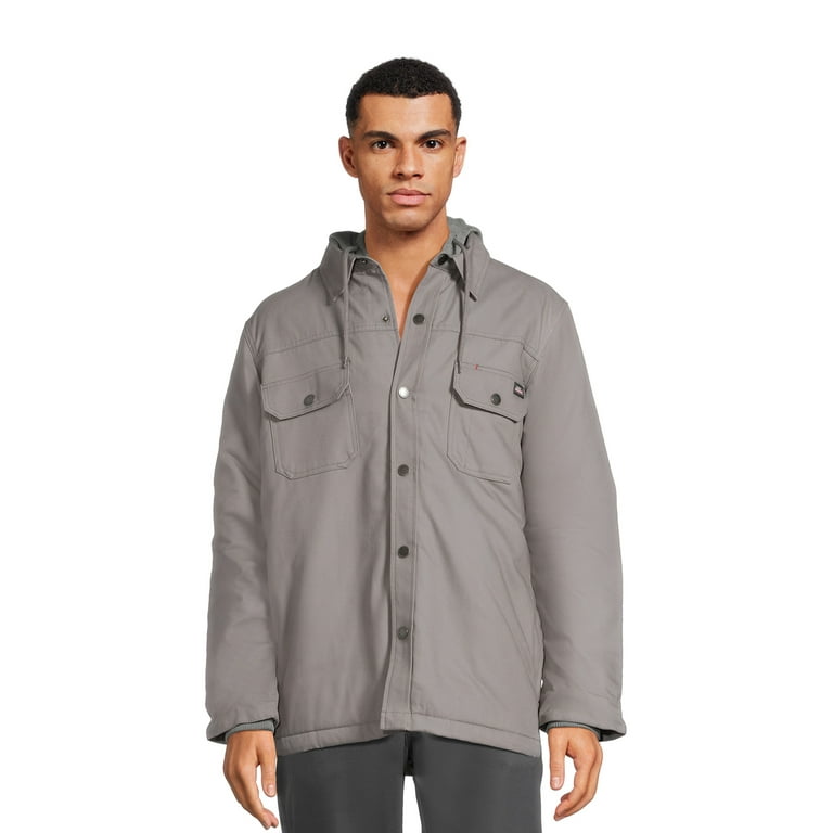 Genuine Dickies Men s Canvas Hooded Shirt Jacket Walmart