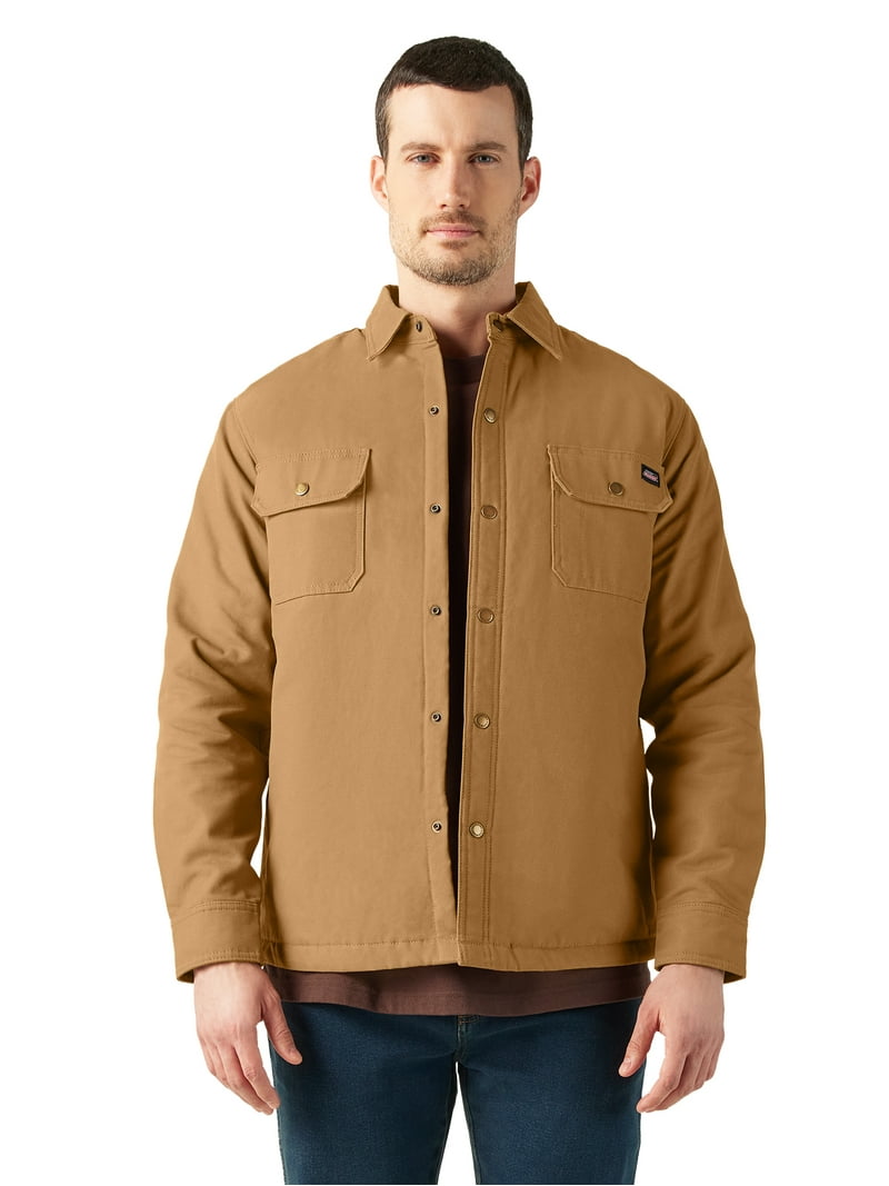 Genuine Dickies Men's Canvas Quilted Shirt Jacket - Walmart.com