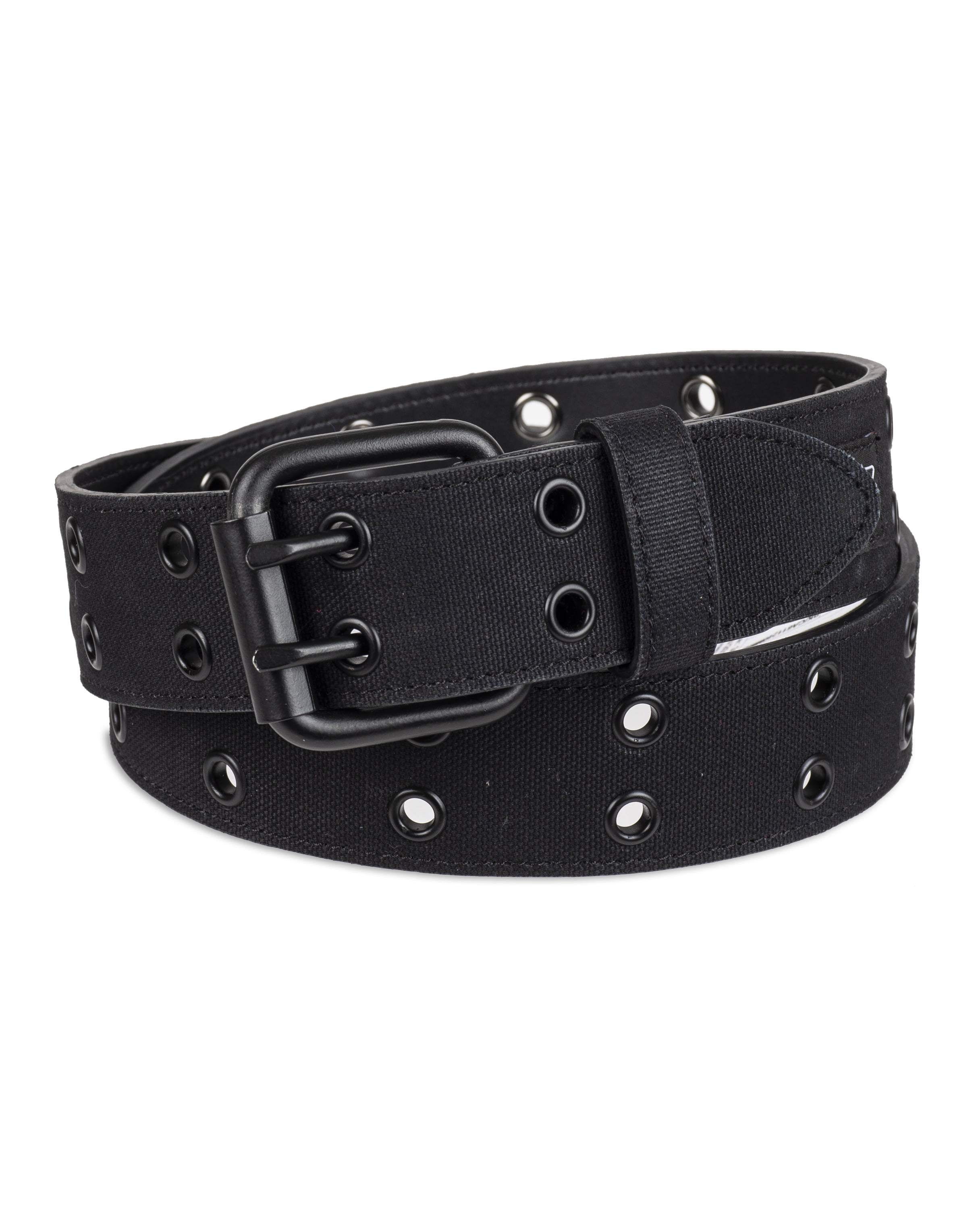 Genuine Dickies Men's Casual Black Grommet Fully Adjustable Belt with Double Prong Buckle (Regular and Big & Tall Sizes)