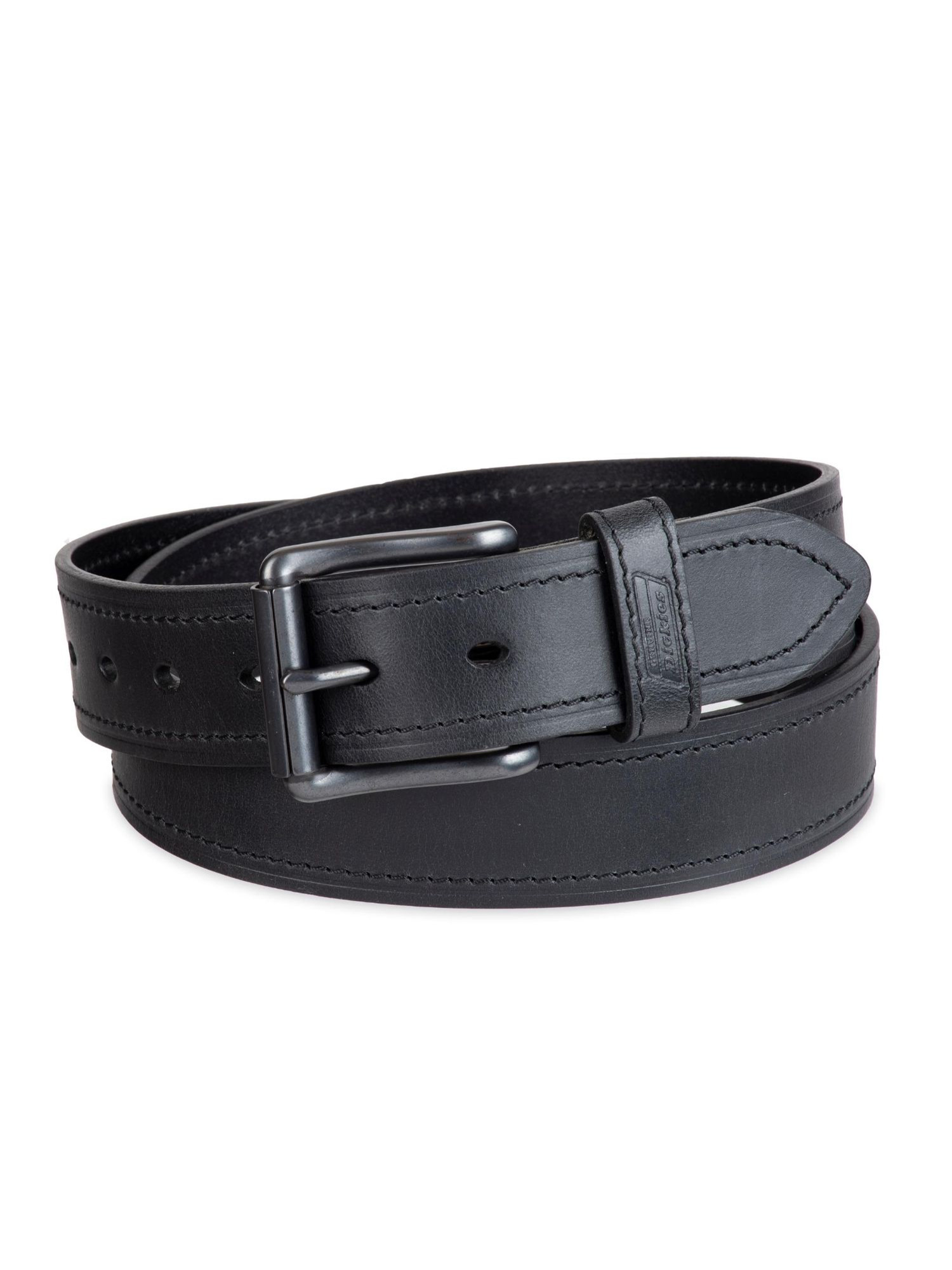 Genuine Dickies Men's Casual Black Leather Work Belt with Roller Buckle (Regular and Big & Tall Sizes) - image 1 of 6