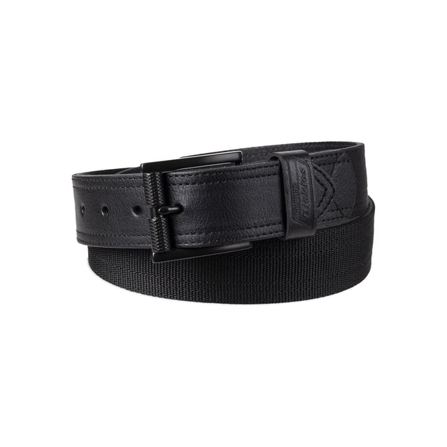 Genuine Dickies Men's Casual Black Nylon Work Belt with Roller Buckle (Regular and Big & Tall Sizes)