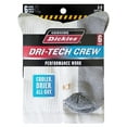 thumbnail image 1 of Genuine Dickies Men's Dri-Tech Crew Socks, 6-Pack, Sizes 6-15, 1 of 5