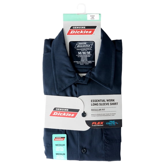 Genuine Dickies Men's FLEX Long Sleeve Work Shirt with Temp Control Cooling