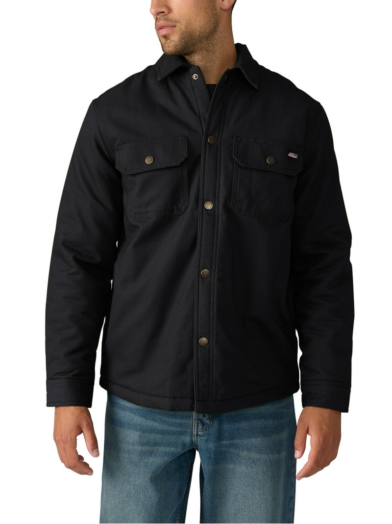 Genuine Dickies Men's Flannel Lined Canvas Shirt Jacket