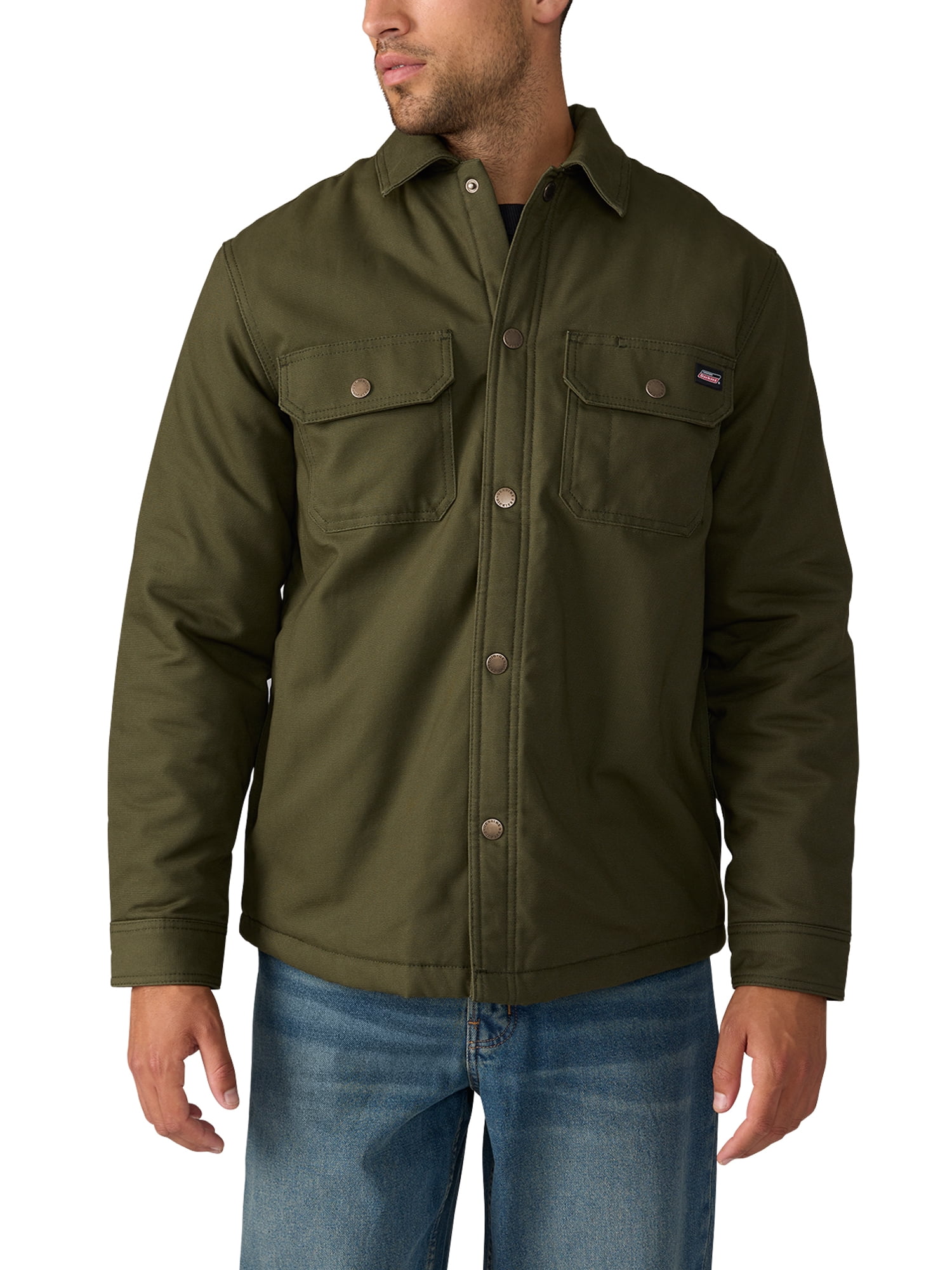 markaware UTILITY SHIRTS JACKET 1 カーキ Genuine Dickies Men's Flannel Lined Canvas Shirt Jacket - Walmart.com