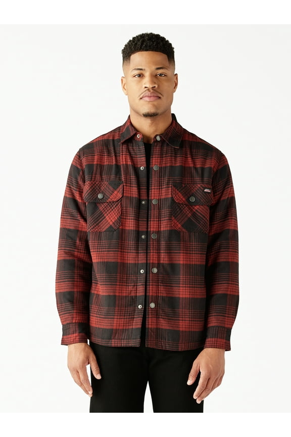 Men's Fleece Lined Flannel Shirt Jacket