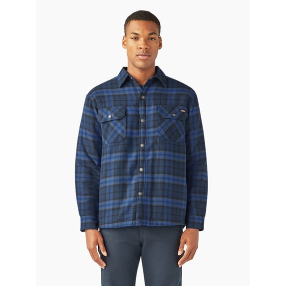 Genuine Dickies Men's Fleece Lined Flannel Shirt Jacket
