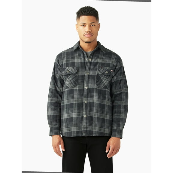 Genuine Dickies Men's Fleece Lined Flannel Shirt Jacket