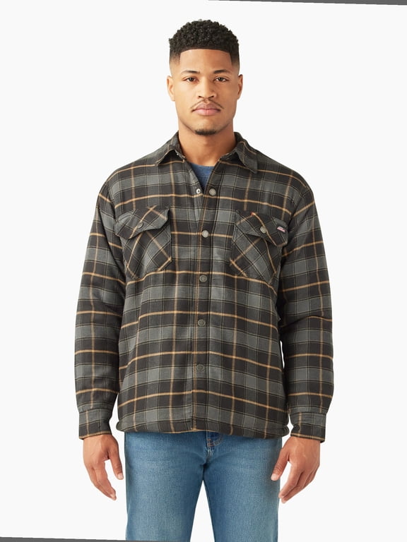Men's Fleece Lined Flannel Shirt Jacket