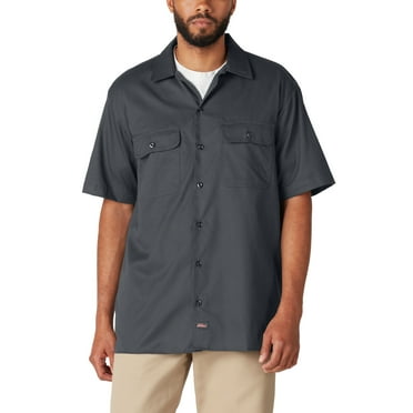 Dickies Classic Fit Short Sleeve Collared Cotton Polyester Work Shirt ...
