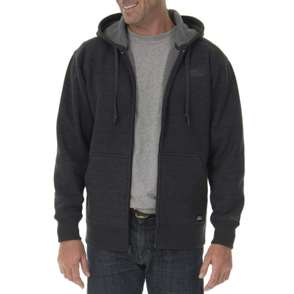 Genuine Dickies Men's Full Zip Thermal Hoodie with Warm Sherpa Lining