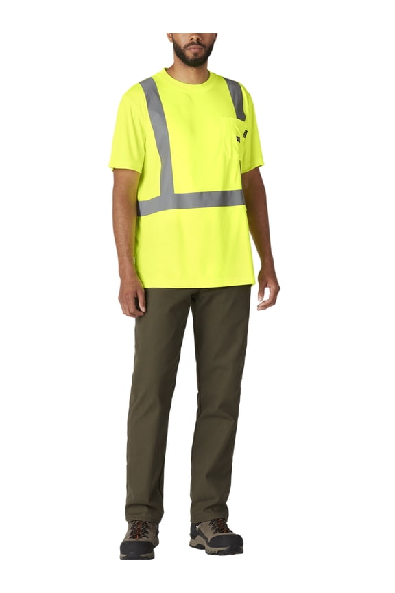 Men's Hi-Vis Short Sleeve Safety Tee with 3M™ Scotchlite™ Reflective Taping