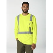 Genuine Dickies Men's Hi-Vis Workwear Long Sleeve Safety Tee with 3M Scotchlite Reflective Taping