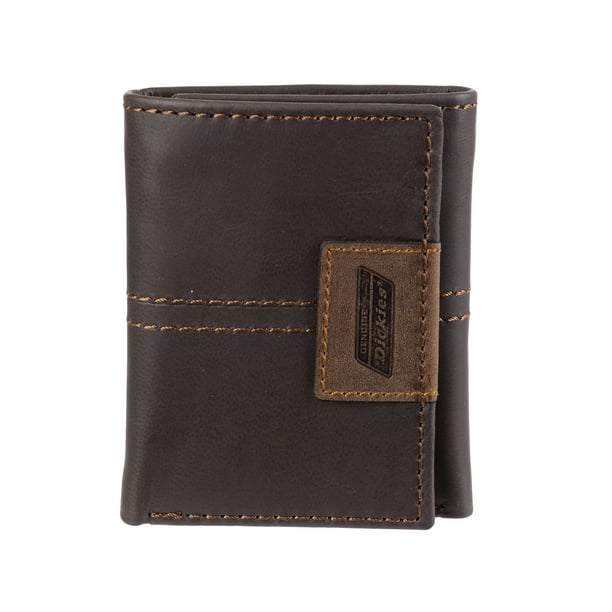 Genuine Dickies Men's RFID Genuine Leather Trifold Wallet with