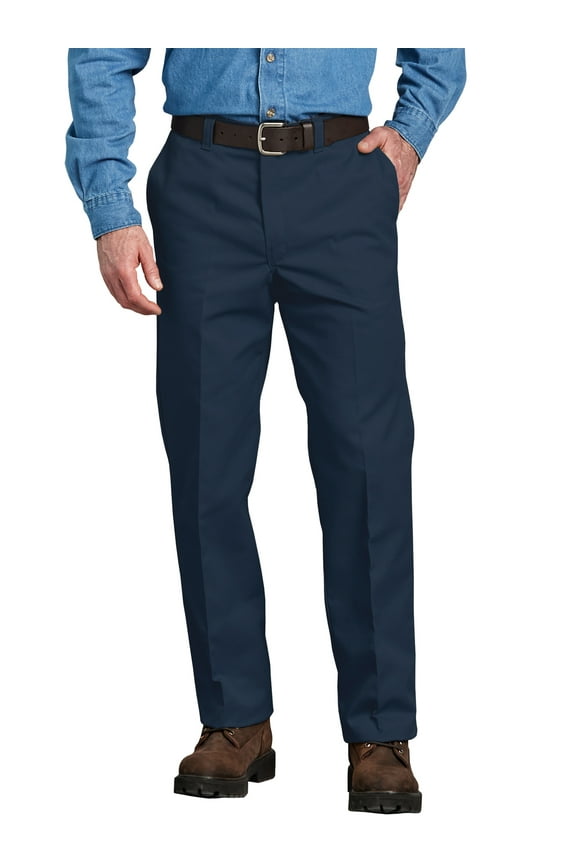 Men's Regular Fit Straight Leg Flat Front Pant