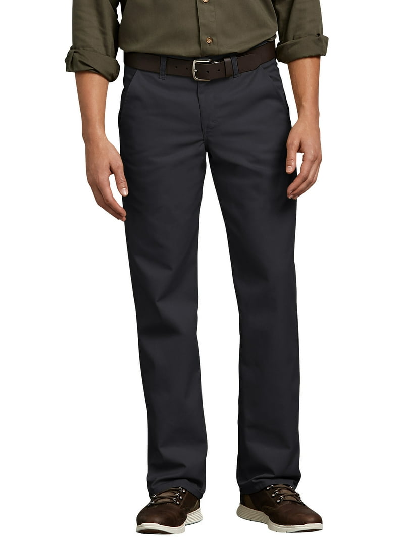 Genuine Dickies Men's Slim Fit Low Rise Straight-Leg Flat
