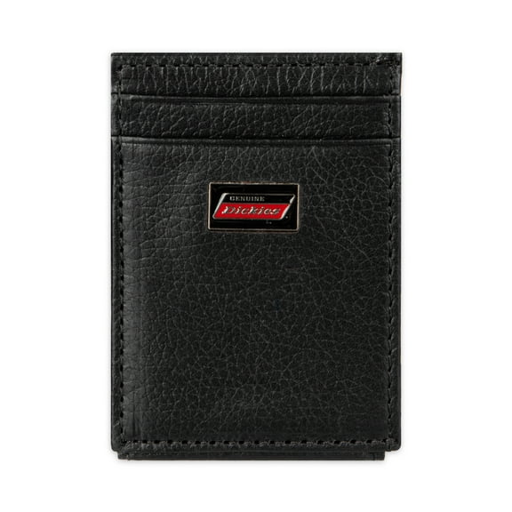 Genuine Dickies Men's Slim Magnetic Front Pocket Wallet, Black