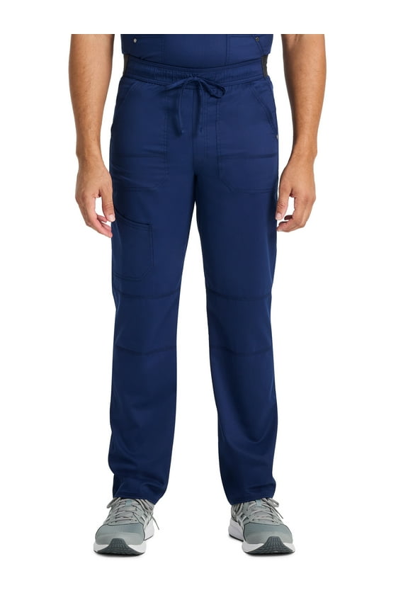 Men's Stretch Drawstring Straight Leg Cargo Scrub Pant